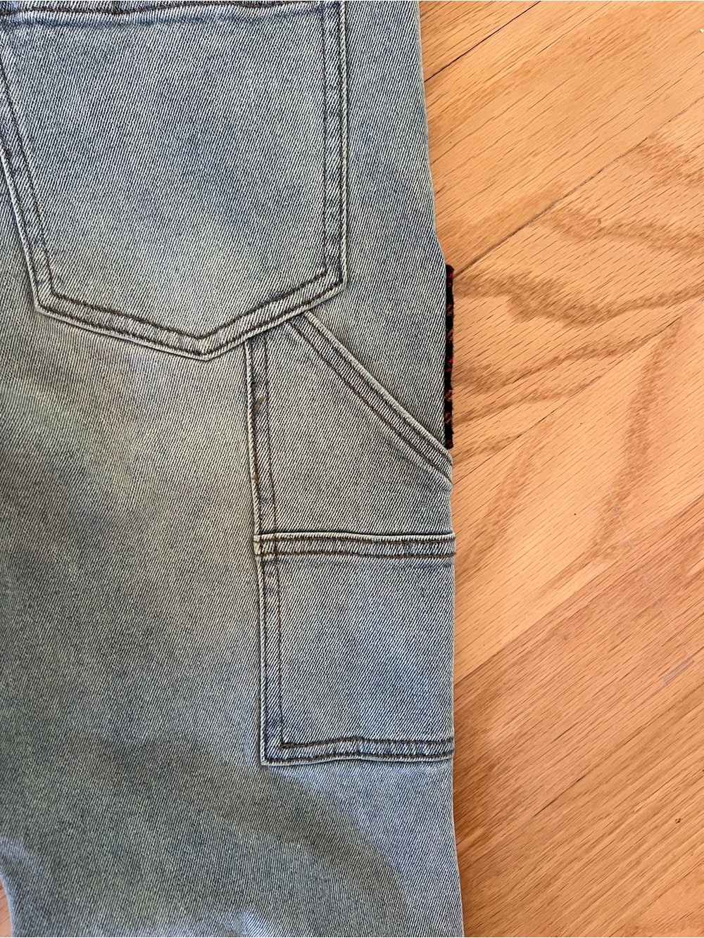 RÊVES PARIS Patchwork Carpenter Jeans | Double Knee Distressed | Size 30 - Picture 10 of 14
